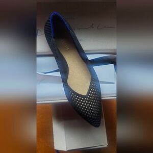 Rothy's black mesh flats